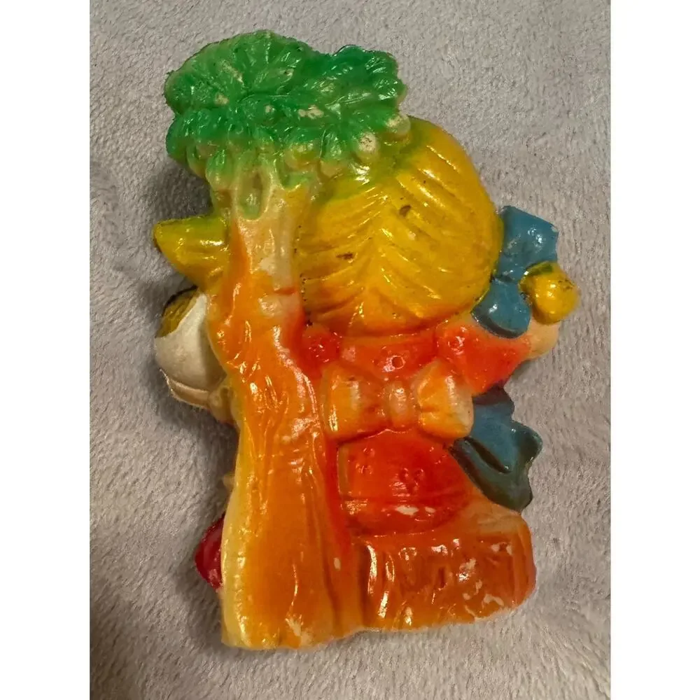 Vtg 3 inch Little Miss Muffet Blow Mold Christmas Hanging Plastic Ornament Japan